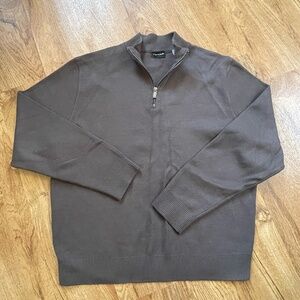 Brown 3/4 Zip Sweater